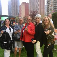 BAI franchise brokerage Natalie Barnes poses with four brokers at IFA event in New York City
